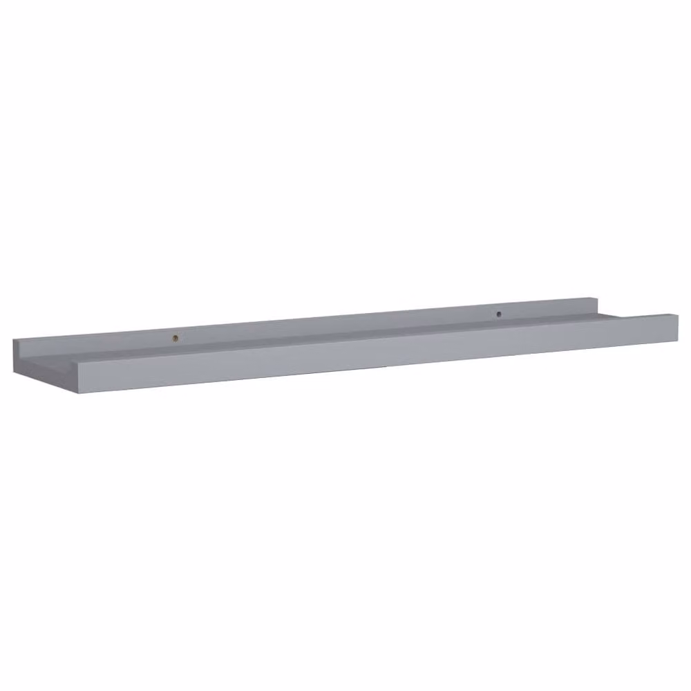 Berkfield Home Picture Frame Ledge Shelves, 2 Pack, Grey MDF, W: 60 cm, D: 9 cm, H: 3 cm – 3