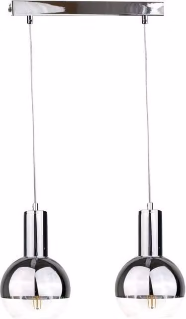 Netlighting Ice Bar Pendant Ceiling Light in Silver, 50cm, 2x E27