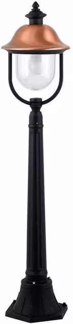 Netlighting VENEZIA Black Outdoor Bollard IP44 H: 118 cm, W: 25 cm