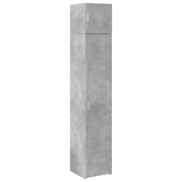 Berkfield Home Slim Freestanding Storage Cabinet in Grey, W: 40 cm, D: 42.5 cm, H: 225 cm