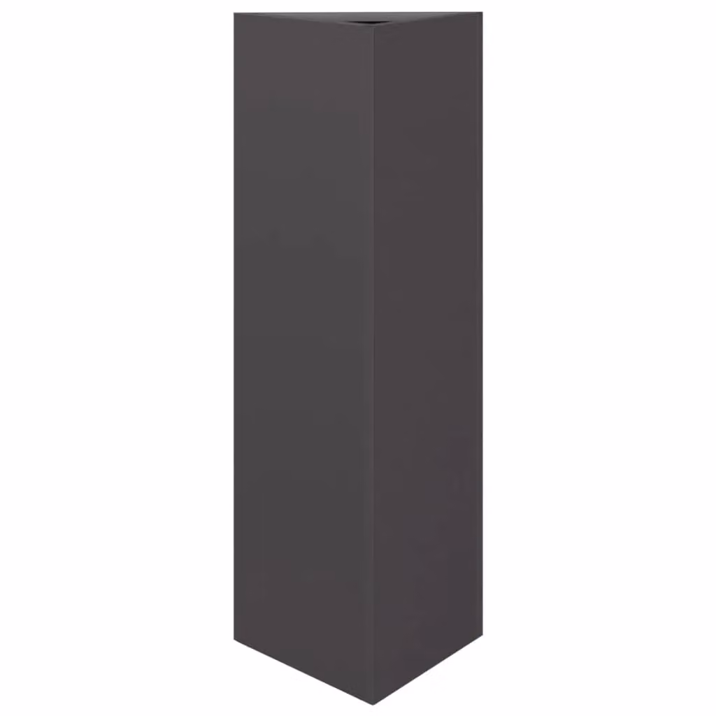 Berkfield Home Black Triangular Steel Garden Planter W/D/H: 30 x 26 x 75 cm – 2