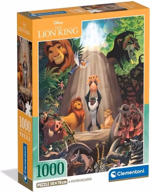 Clementoni Disney Lion King 1000 Piece Jigsaw Puzzle, Multicolour