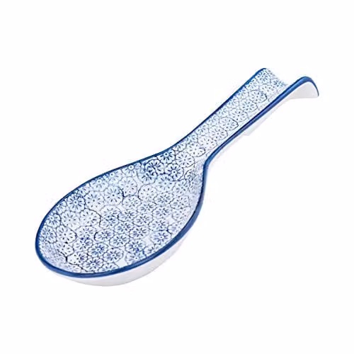 Nicola Spring Blue Floral Ceramic Spoon Rest