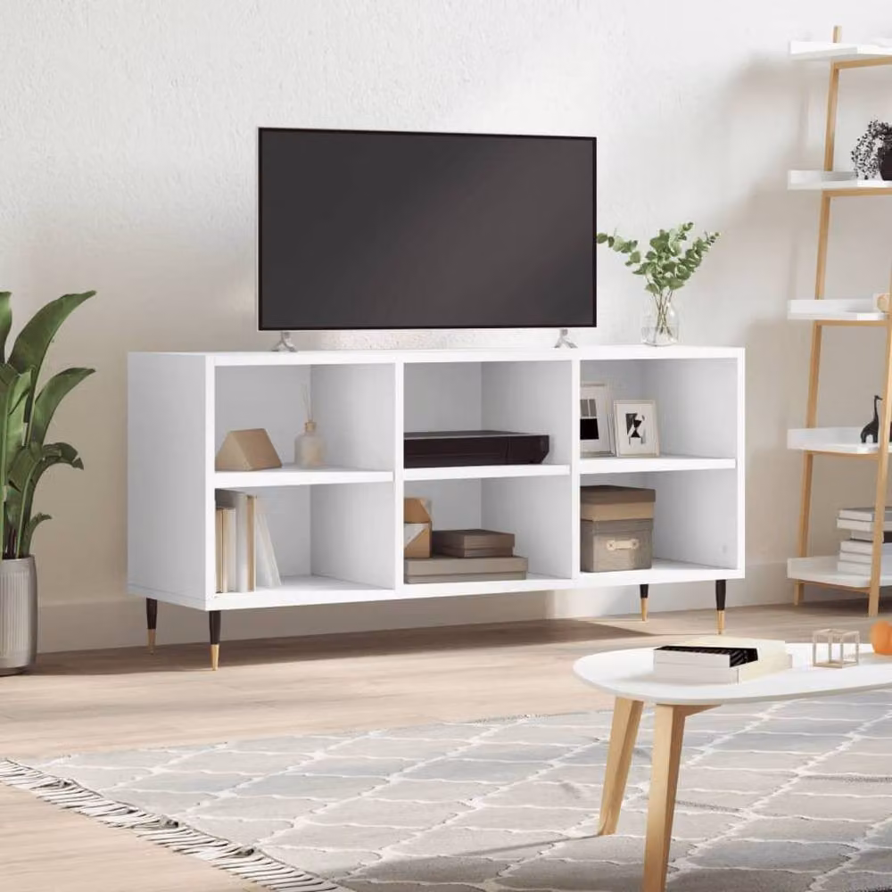 Berkfield Home Modern White TV Cabinet in Engineered Wood W/D/H: 103.5 x 30 x 50 cm – 2