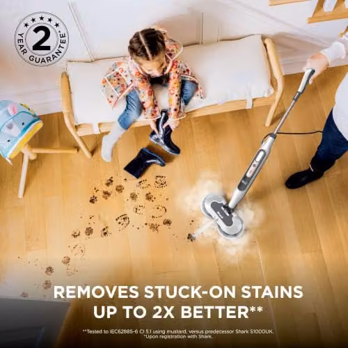 Shark Steam and Scrub Automatic Steam Mop with Steam Blaster S8201UK in White and Grey – 3
