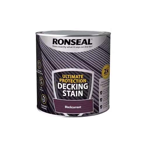 Ronseal Ultimate Protection Decking Stain in Blackcurrant Purple, 2.5 l – 3