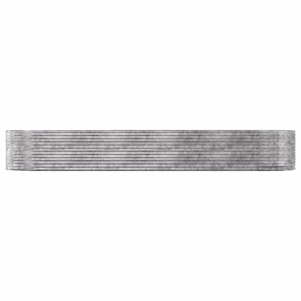 Berkfield Home Garden Silver Powder-coated Steel Raised Bed W: 447 cm, D: 140 cm, H: 68 cm – 3