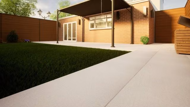 PBSL Group Urban Grey Concrete Look Porcelain Paving, Pack of 2, W: 60 cm, D: 60 cm, H: 2 cm