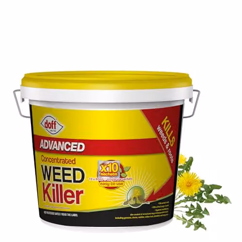 Doff Advanced Concentrated Weedkiller, 10 Sachets for Dilution in Water, Yellow – 1