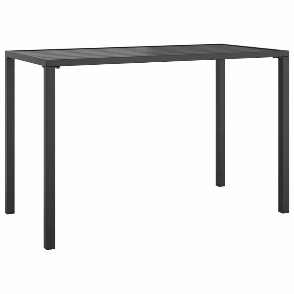 Berkfield Home Modern Garden Dining Table in Anthracite and Black Steel, W/D/H: 110 x 54 x 70 cm – 2