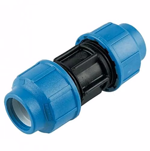 FloPlast 20mm MDPE Plastic Coupling in Black or Blue