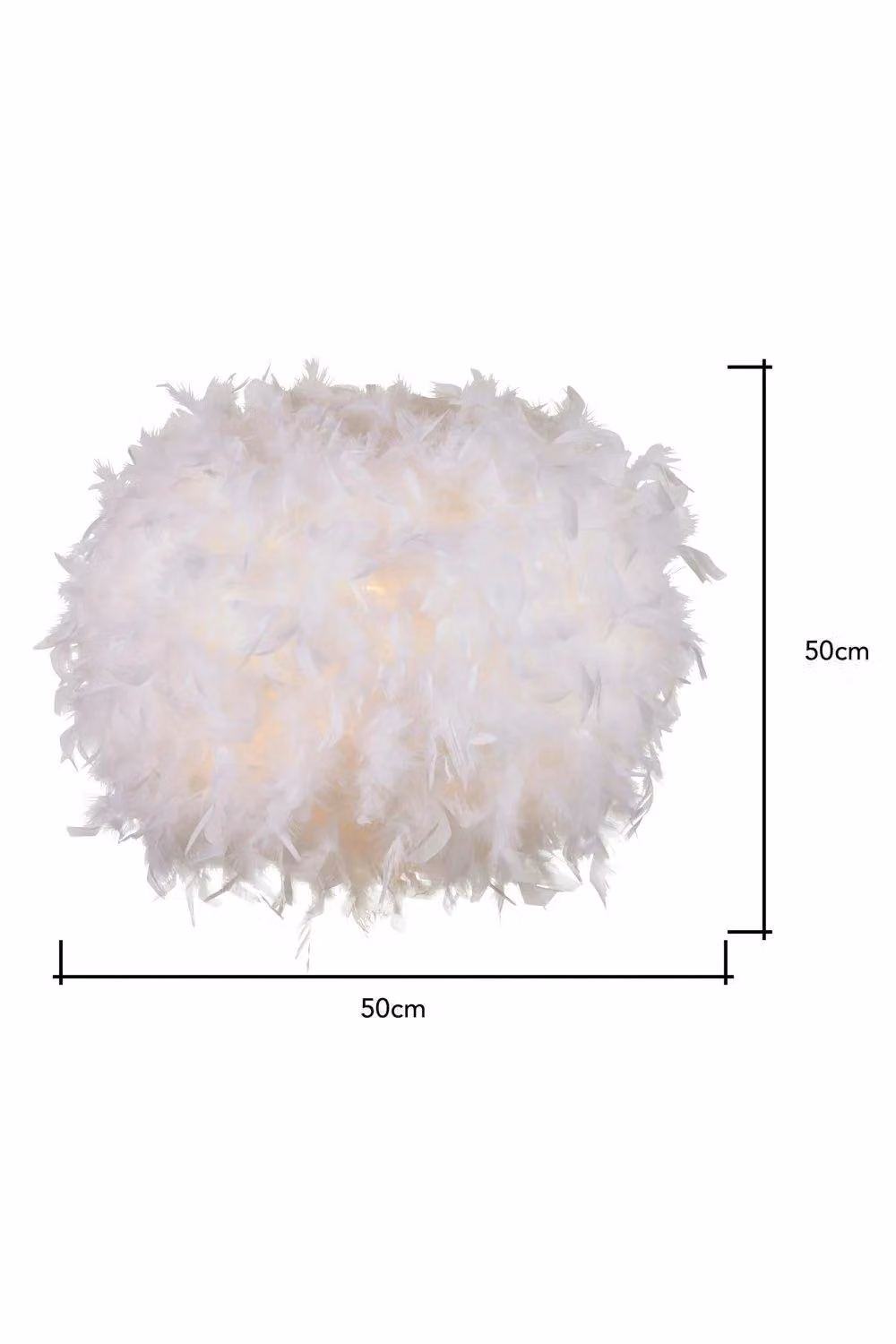 BHS Lighting Glow Large Feather Easy Fit Light Shade in White – 2