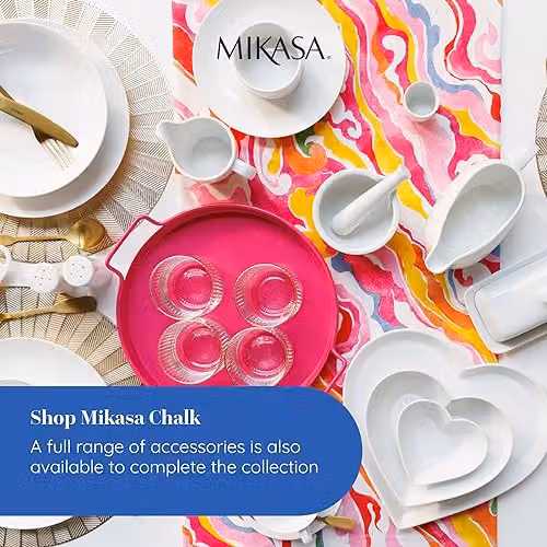 Mikasa 12 Piece White Porcelain Dinner Set – 5
