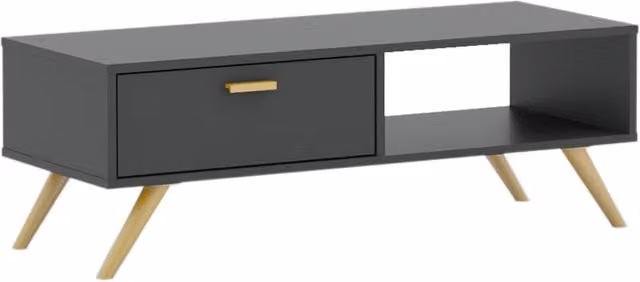 Kidsaw Modern Rectangular Coffee Table in Grey and Gold