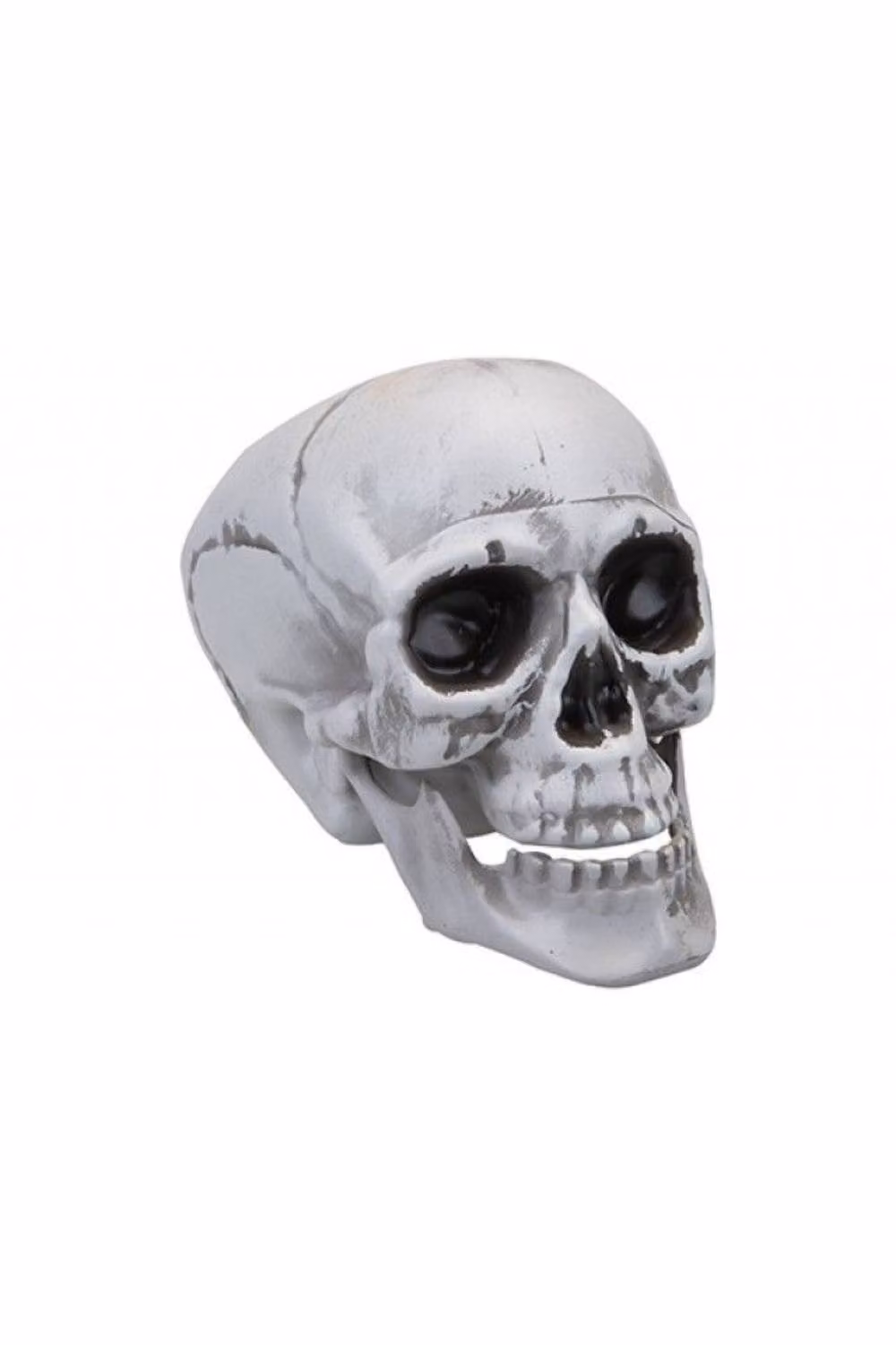 KDMD 2 Pack Large Grey Skull Tabletop Decorations with Moving Jaw – 2