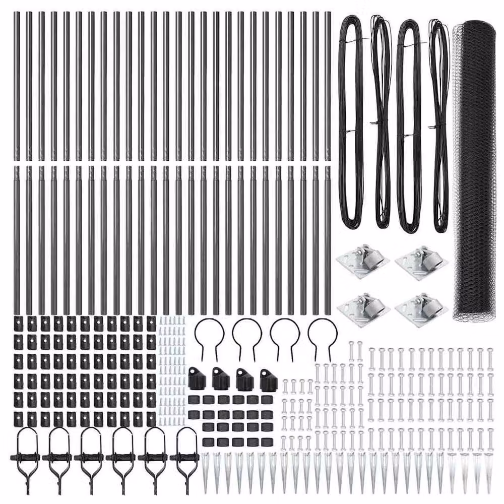 Berkfield Home Hexagon Steel Fence in Grey, 1.2 m x 50 m – 3