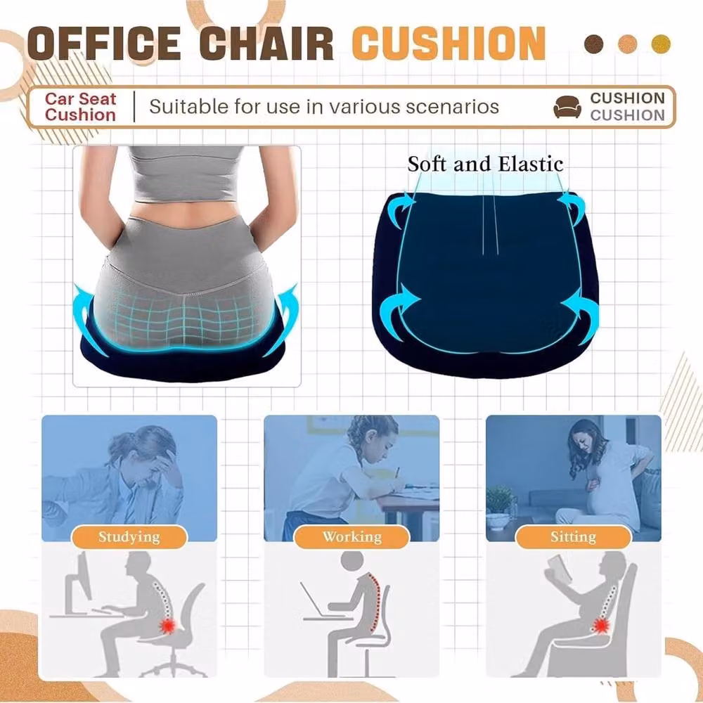 NESTLUNE Car Booster Seat Cushion, Black, W: 190 cm, D: 100 cm – 2