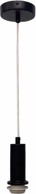 First Choice Lighting Celine Black and Transparent Glass Ceiling Pendant with E27 Suspension Kit