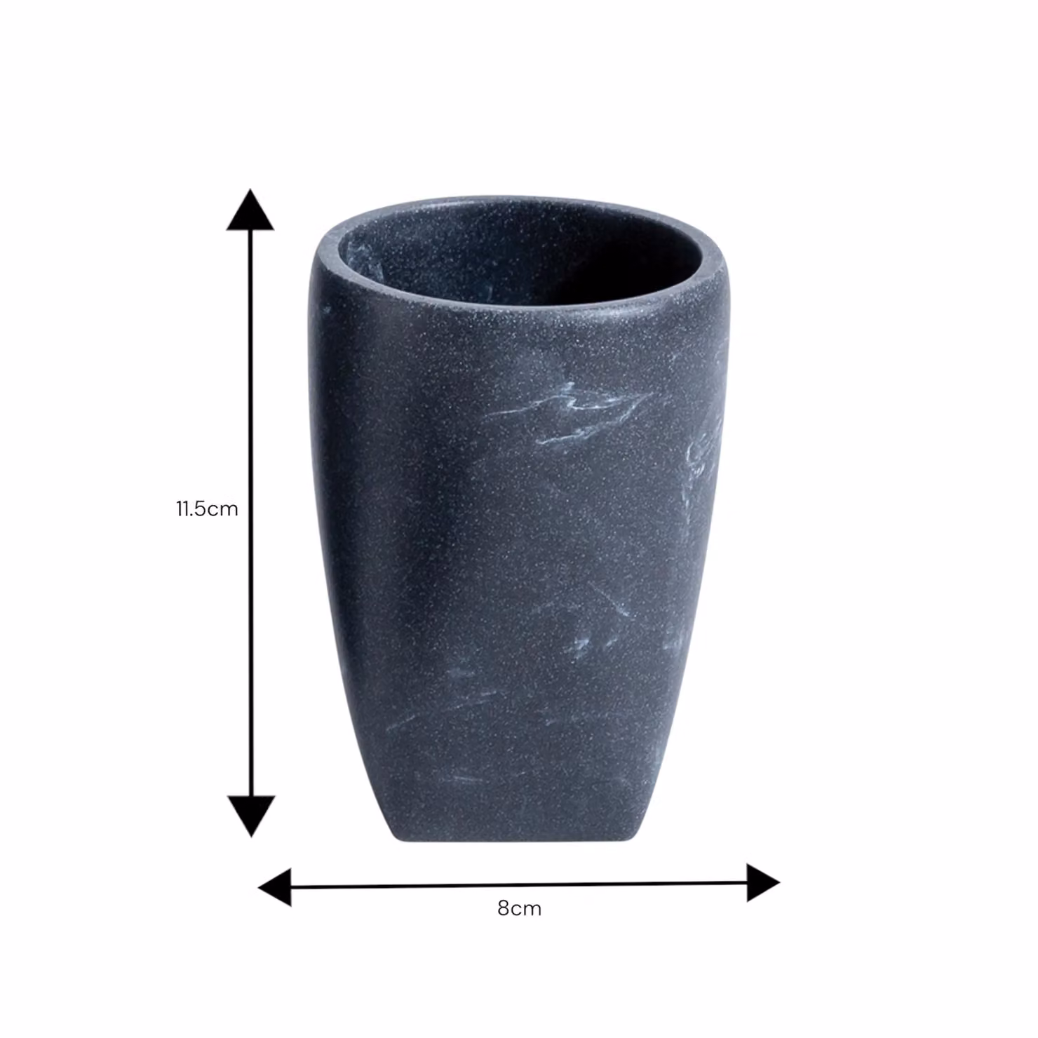 Showerdrape Octavia Grey Marble and Chrome Tumbler Set – 2