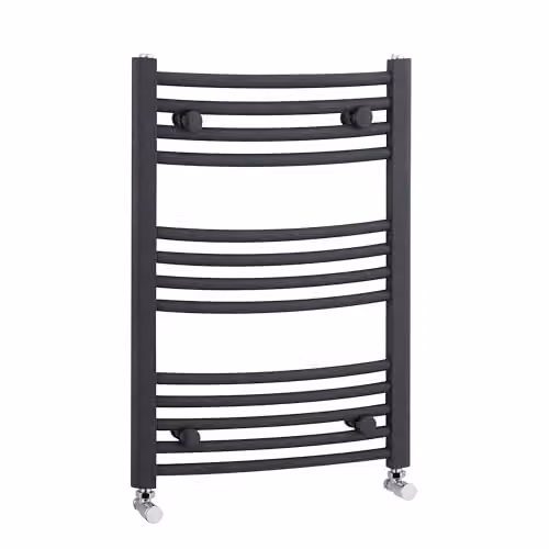 Balterley Anthracite Curved Vertical Towel Rail, W: 50 cm, H: 70 cm – 5