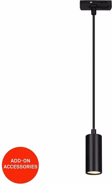 Briloner Black 45W LED Pendant Light for Track Systems, D: 40 mm, H: 100 mm – 1