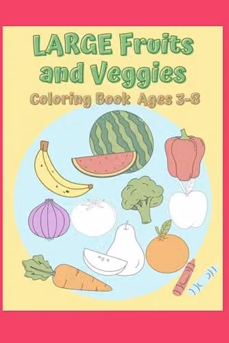 Fruits and Veggies Coloring Book for Children