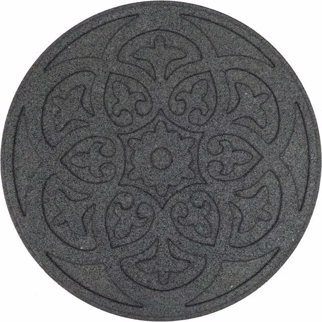 Nicoman Eco Friendly Garden Scroll Stepping Stones, Grey, Rubber