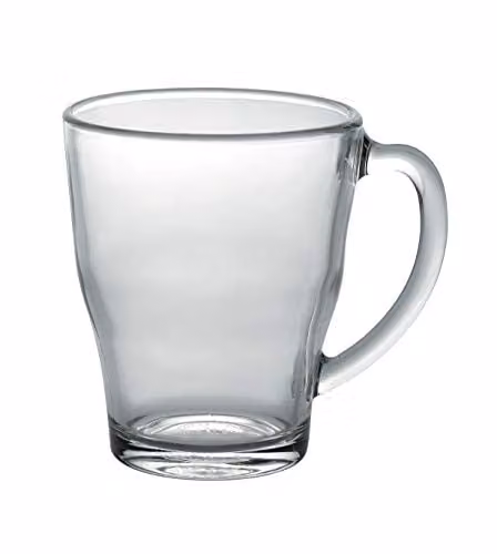 Duralex Transparent Glass Mug, Set of 6