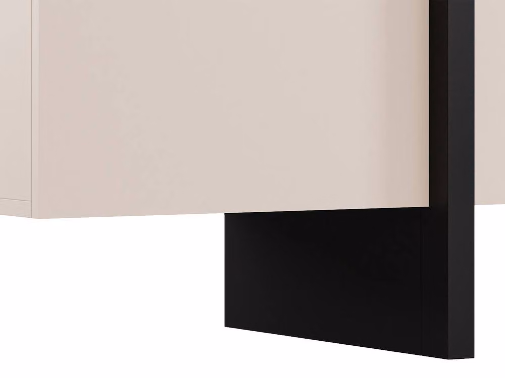 LUVONIA Modern MDF Sideboard with 4 Doors in Beige and Black, W/D/H: 180 x 45 x 81 cm – 3