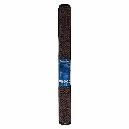 JVL Commodore Non-Slip Barrier Doormat, Brown and Black, W/D: 120 x 150 cm