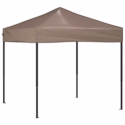 vidaXL Folding Party Tent in Beige and Grey, W: 200 cm, D: 200 cm, H: 235 cm