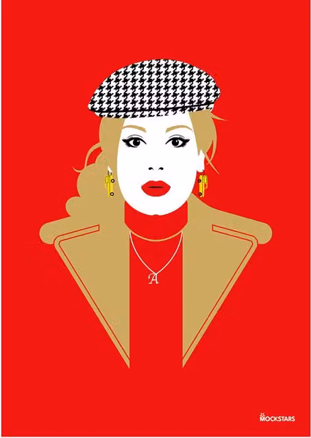 Mockstars Adele Boy Modern Red Art Print, A3 Paper Poster