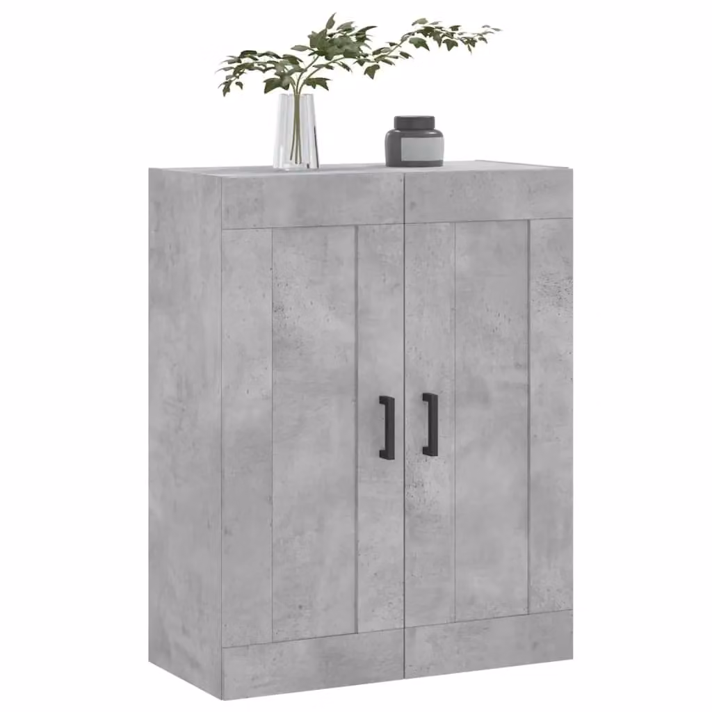 Berkfield Home Wall Mounted Cabinet in Concrete Grey, W/D/H: 69.5 x 34 x 90 cm – 2