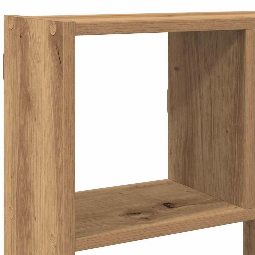Berkfield Home Wall Mounted 12 Compartment Cube Shelf in Artisan Oak Brown – 4