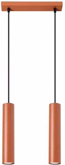 Sollux Lighting Loft Pendant Lamp in Red, 2-Light, W/D/H: 105 x 30 x 6 cm
