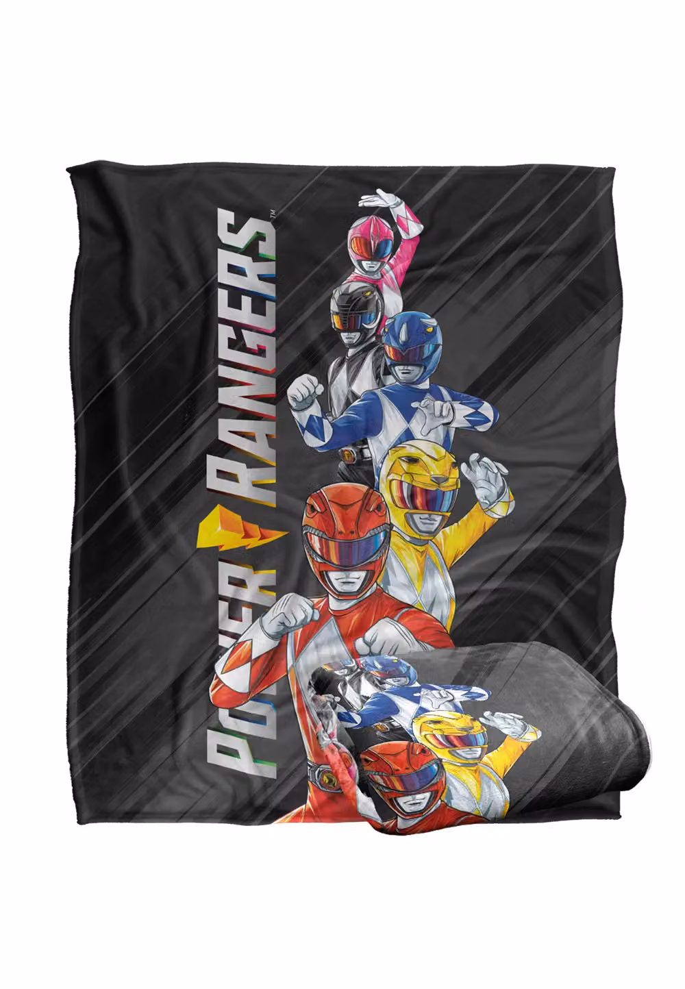 LOGOVISION Power Rangers Ranger Stack Super Soft Fleece Throw Blanket, Multicolour, W: 152 cm, D: 127 cm – 7