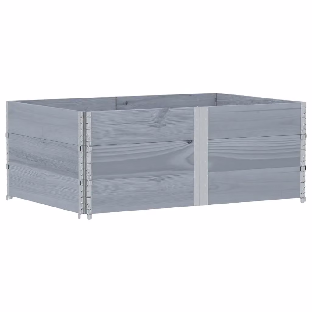 Berkfield Grey Wooden Raised Bed Planter with Galvanised Steel, W: 150 cm, D: 100 cm, H: 100 cm – 2