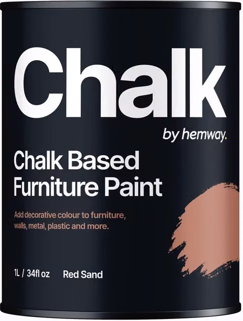 Hemway Chalk Based Furniture Paint in Red Sand, Flat Matt, 1L