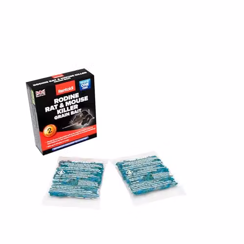 Rentokil PSM21 Mouse Killer Grain Bait, Black, W/D/H: 10.5 x 3 x 12.5 cm – 3