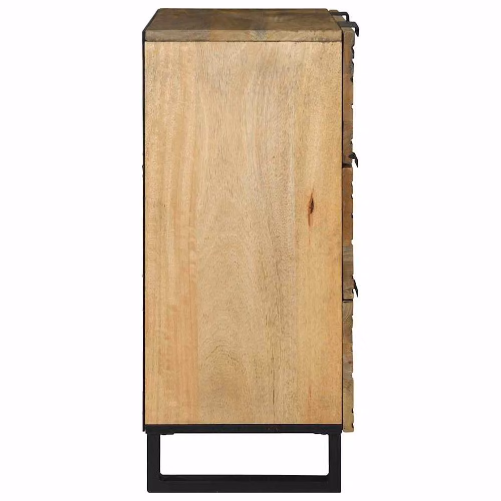 Berkfield Home Solid Mango Wood Sideboard in Brown, W/D/H: 60 x 33.5 x 75 cm – 3