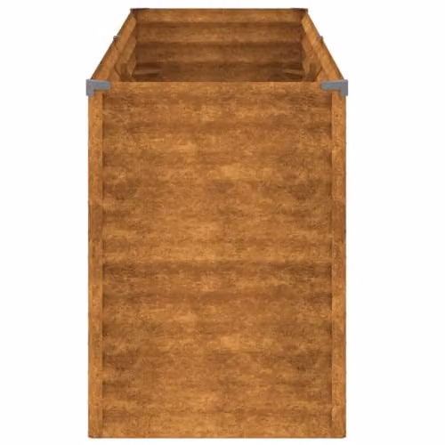 vidaXL Brown Corten Steel Raised Bed for Vegetable, Herb or Ornamental Gardens W/D/H: 196 x 50 x 69 cm – 3