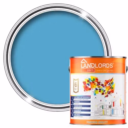 Landlords Paint Ocean Blue Water-Based Matt Wood and Garden Paint, 1 l – 1