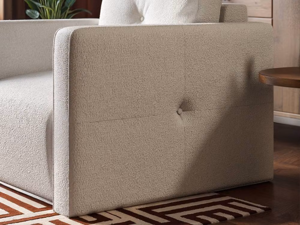 Solace+Co Wilfie Modern Bouclé Armchair in Beige – 3