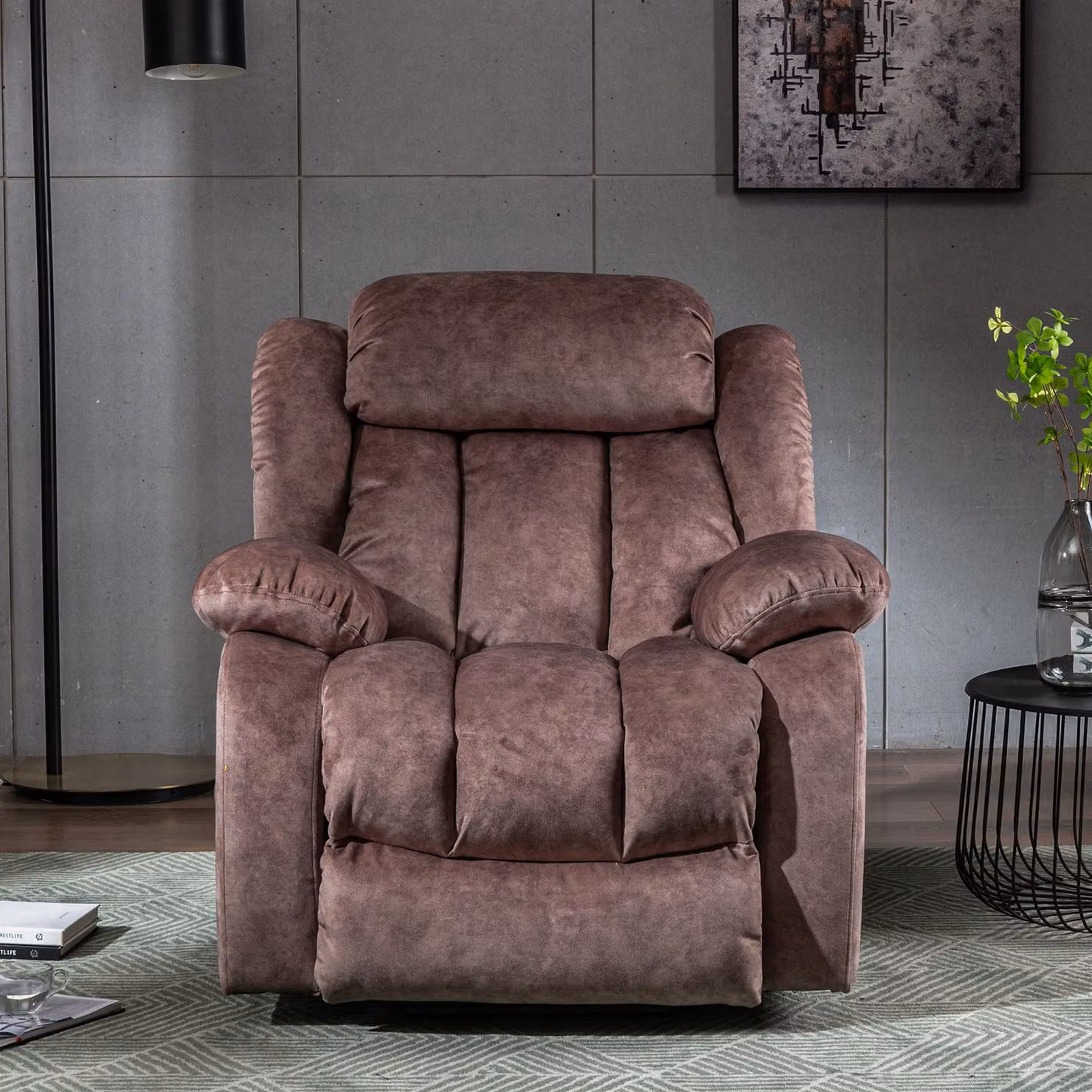 Aosom UK Brown Power Lift Recliner Massage Chair with Heat and Vibration, W/D/H: 96 x 95 x 100 cm – 5