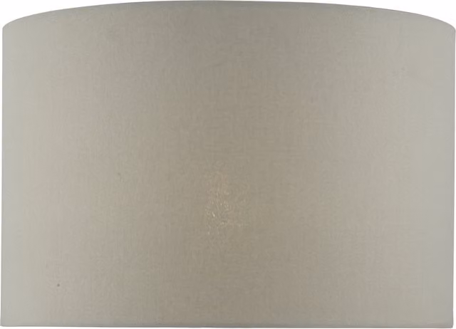 Dar CAS1639 Grey Fabric and PVC Cylinder Lamp with E27 Fitting, H 60 cm x W 40 cm x D 40 cm