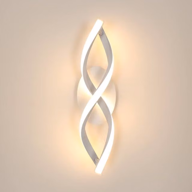 Pheashine Modern LED Arc Wall Light, 16W, White, 3000K Warm White