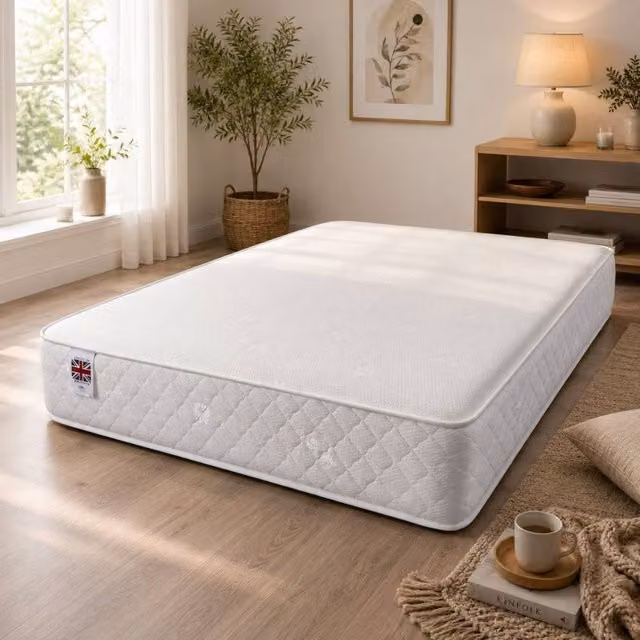 Stratus Interiors Dormus Memory Foam Mattress in White, W/D/H: 90 x 200 x 25 cm