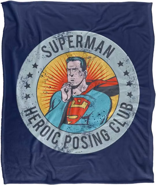 LOGOVISION Superman Heroic Posing Club Silky Touch Super Soft Fleece Throw Blanket, Multicolour, W: 152 cm, D: 127 cm – 6