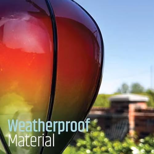 GardenKraft 10919 Hot Air Balloon Solar Powered Outdoor Lantern with Warm White LED Flame Effect in Red and Multicolour – 6
