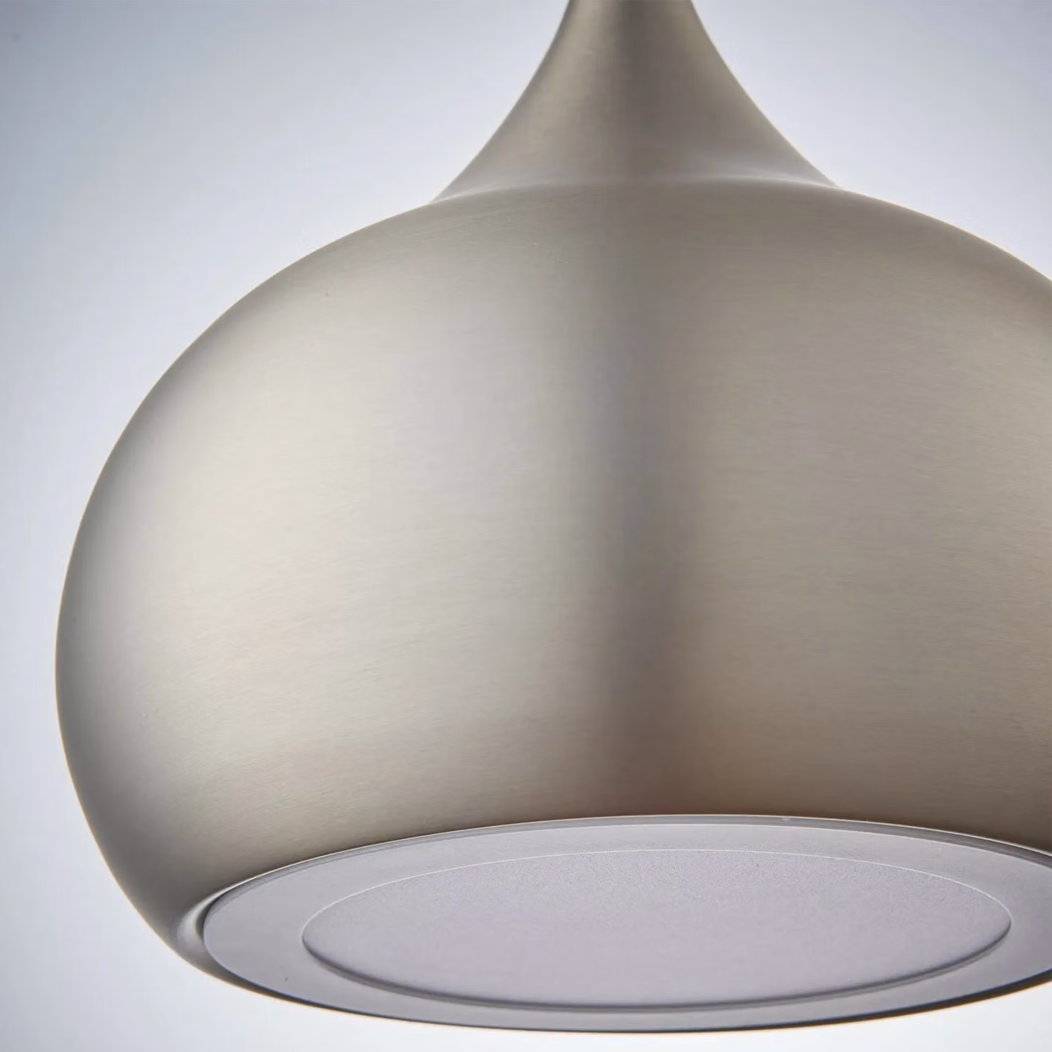 Loops 18W LED Ceiling Pendant Light in Matt Nickel with Cool White Bulb and Dome Shade – 2